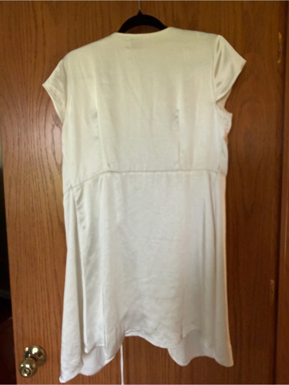 Women’s White Wrap Mini Dress - Picture 3 of 5